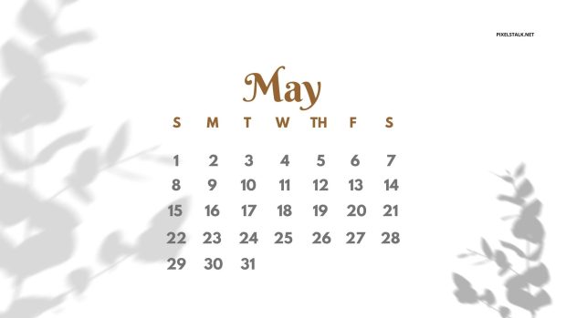 May 2022 Calendar Wallpaper Minimalist Aesthetic.