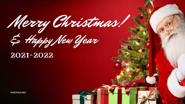 Merry Christmas 2021 And Happy New Year 2022 Wallpaper for PC.