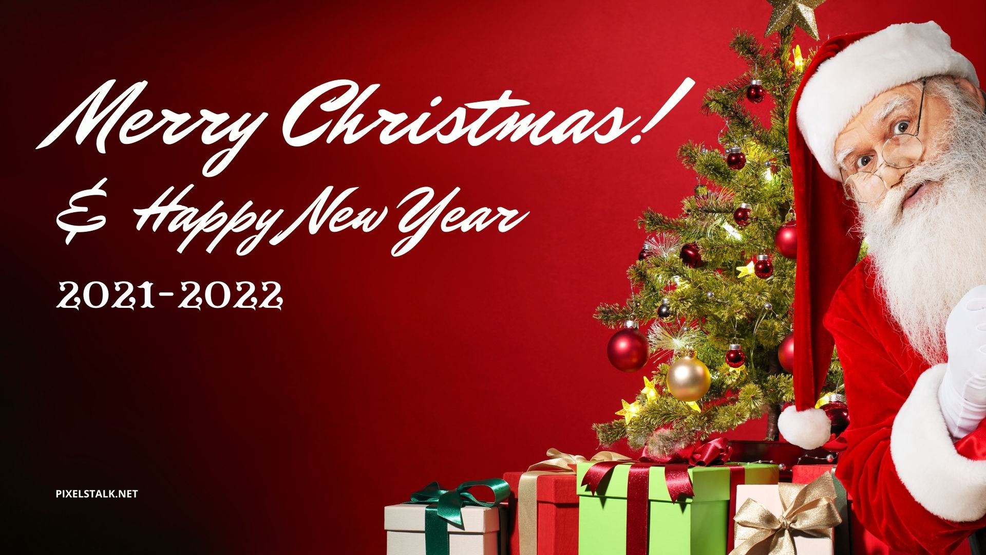 Merry Christmas And Happy New Year 2022 Background