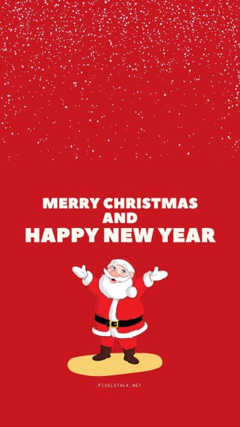 Merry Christmas and Happy new year iphone wallpaper.