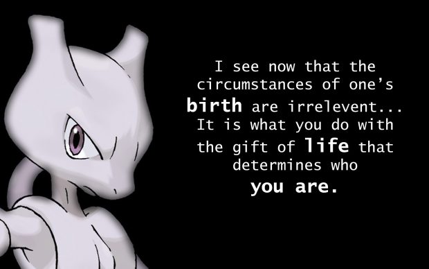 Mewtwo Quotes Wallpaper HD.