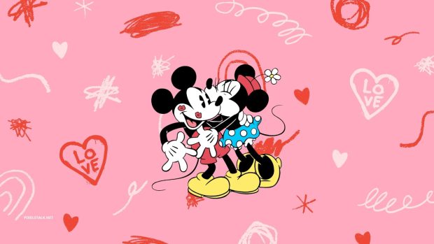 Mickey MouseDisney Valentines Day Wallpaper.