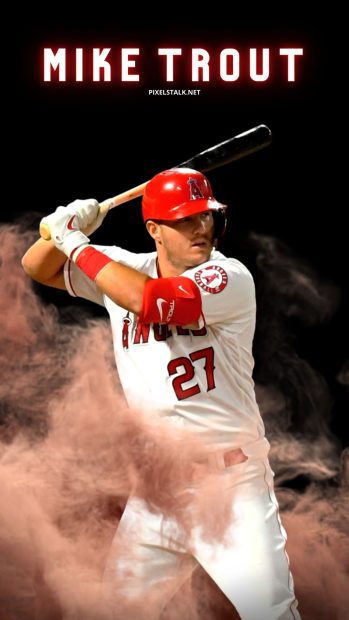 Mike Trout Background for Iphone.