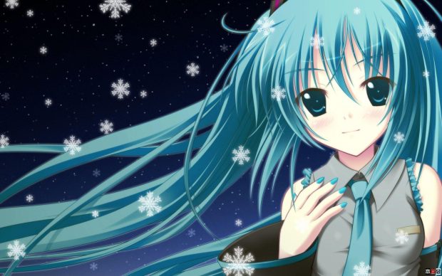 Miku Cute Anime Wallpaper HD.