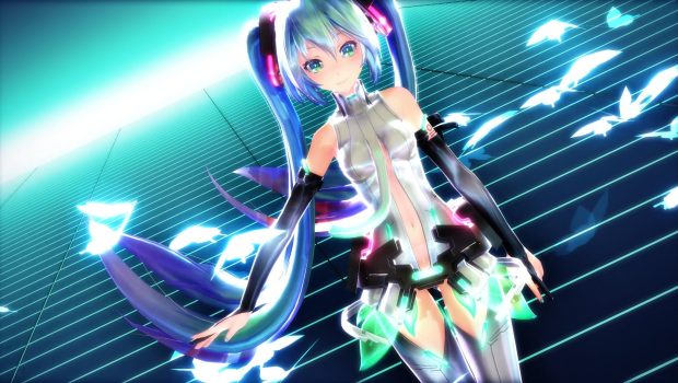 Miku Vocaloid Background.