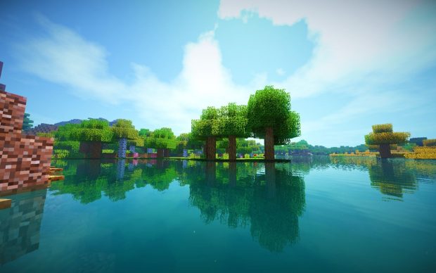 Minecraft Aesthetic Desktop Wallpaper.