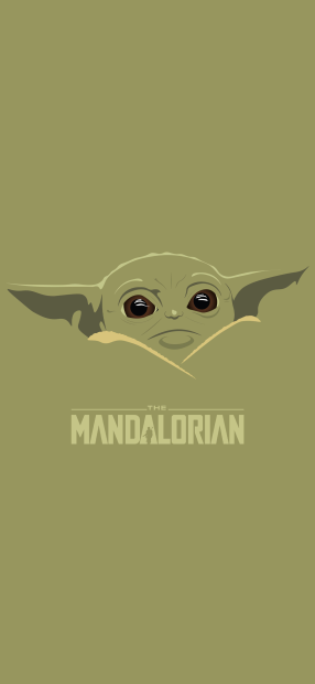 Minimal Baby Yoda Phone Wallpaper HD.