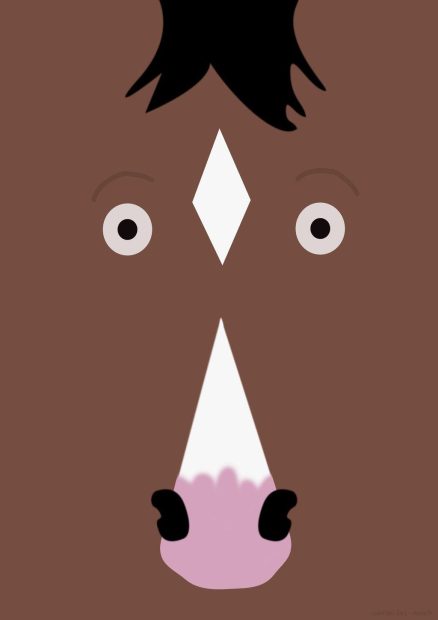 Minimal Bojack Horseman Wallpaper HD.