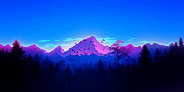 Minimal Mountains Wallpaper HD.