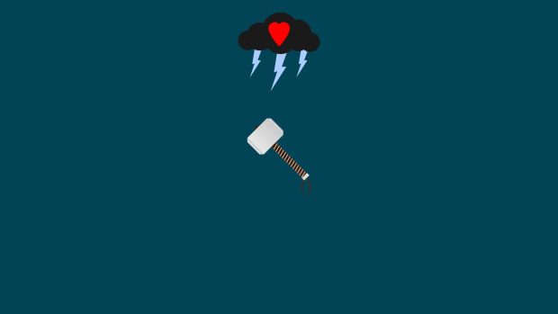 Minimal Thor Love And Thunder Wallpaper HD.