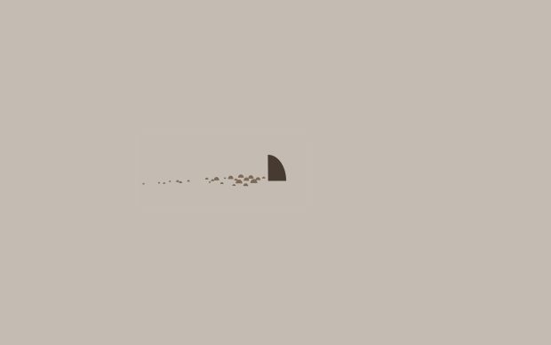 Minimalist Aesthetic Beige Wallpaper Shark.