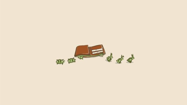 Minimalist Aesthetic Wallpaper Funny Money.