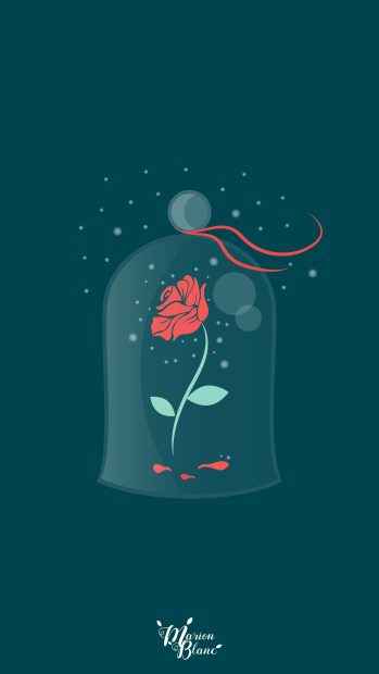 Minimalist Beauty And The Beast Wallpaper HD.