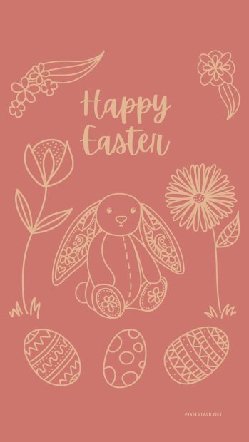 Minimalist Easter Background.