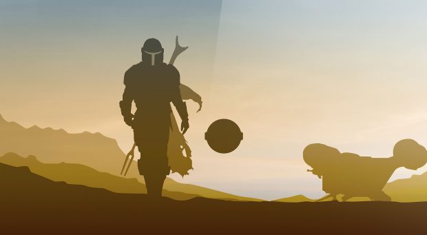 Minimalist Mandalorian Background.