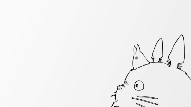 Minimalist My Neighbor Totoro Wallpaper HD.