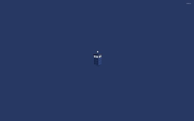 Minimalist Tardis Wallpaper HD.