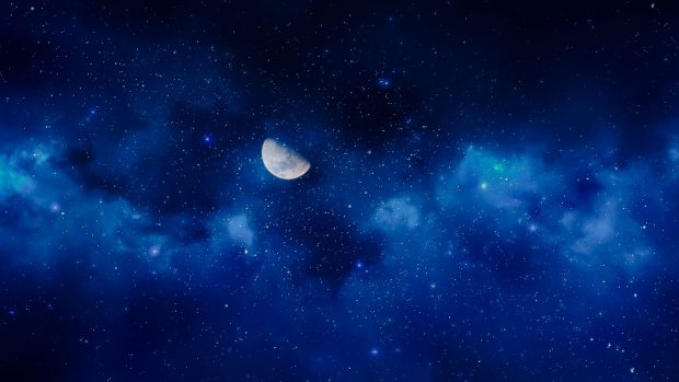 Moon Night Sky Background HD.