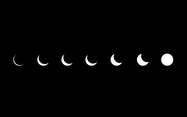 Moon Phase Backgrounds Black And White Aesthetic.
