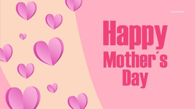 Mothers Day Wallpaper Pink  Heart.