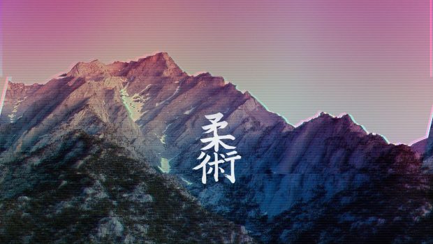 Mountain Vaporwave Background HD.