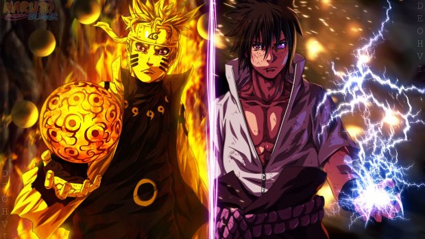 Naruto And Sasuke HD Wallpaper Free download.