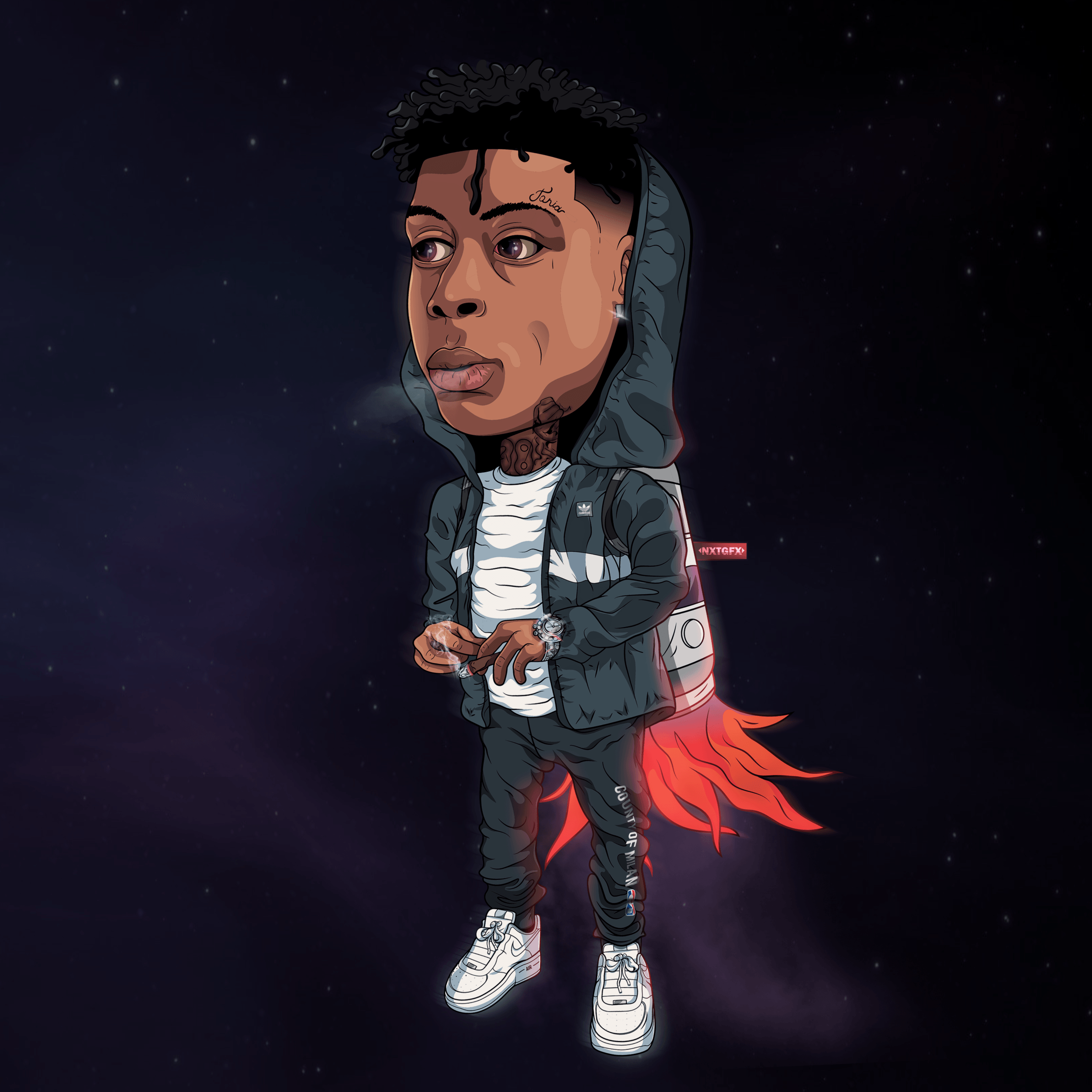 Download Nba Youngboy Cartoon Iphone Lock Screen Wallpaper  Wallpaperscom