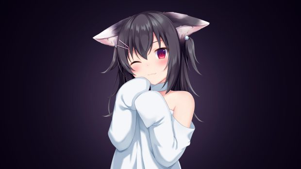 Neko Anime Girl HD Wallpapers 4K.