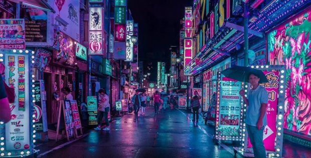 Neon Aesthetic Japanese Wallpaper HD.
