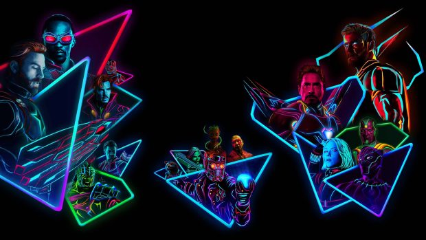 Neon Avengers Wallpaper HD.