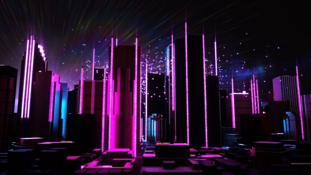 Neon City Wallpaper HD Free download.