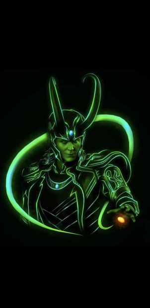 Neon Loki Wallpaper HD.