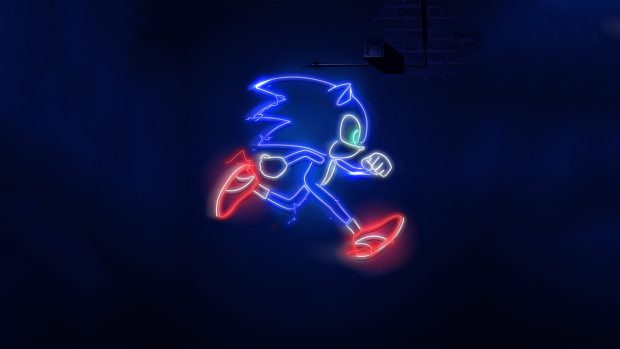 Neon Sonic The Hedgehog Wallpaper HD.