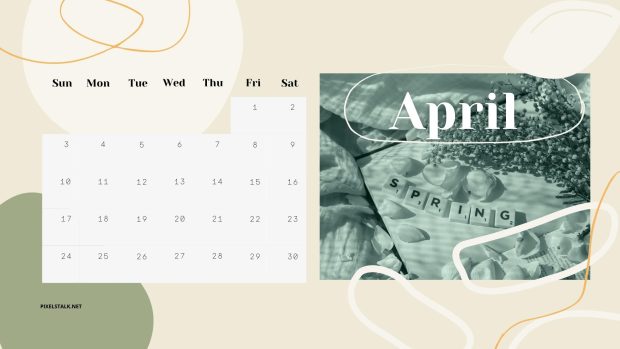 New April 2022 Calendar Background.