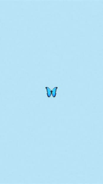 New Cute Blue Wallpaper HD Minimalist Butte Fly.