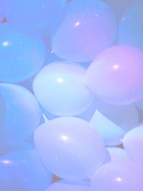 New Pastel Blue Aesthetic Wallpaper HD Balloon.