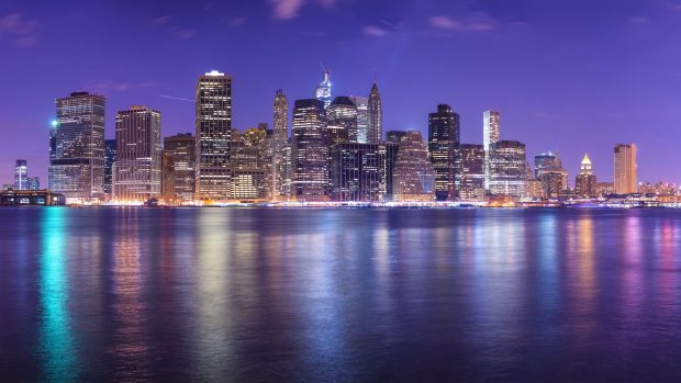 Night Light New York City Wallpaper HD.