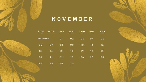 November 2022 Calendar Background Computer.