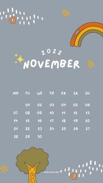 November 2022 Calendar Phone HD Wallpaper Free download.