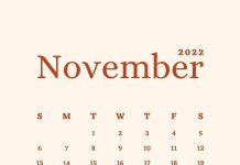 November 2022 Calendar Phone Wallpaper HD.