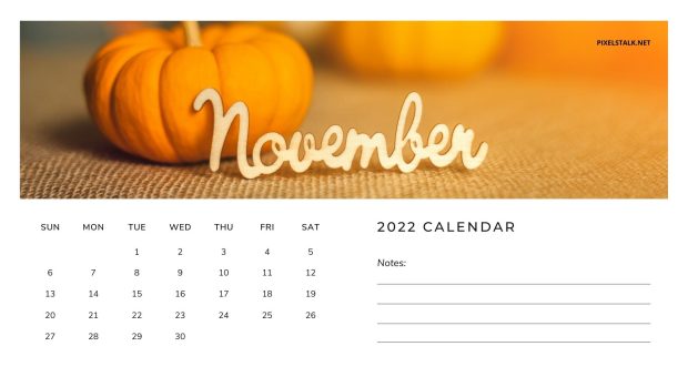 November 2022 Calendar Wallpaper 1080p.