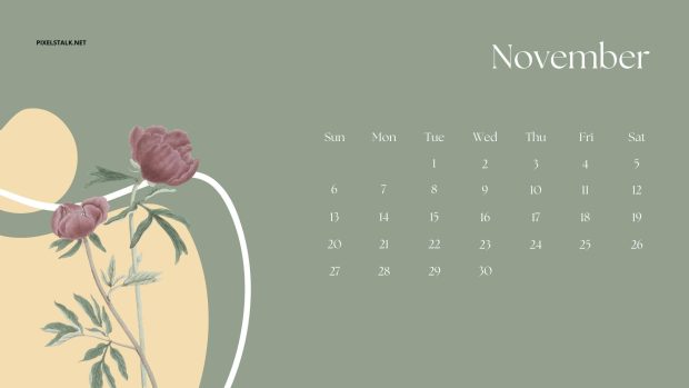 November 2022 Calendar Wallpaper HD.