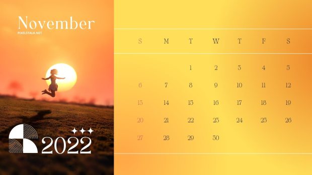 November 2022 Calendar Wide Screen Wallpaper.