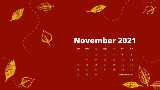 November Calendar 2021 Desktop Wallpaper.