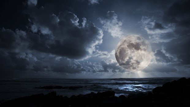 Ocean Moon Wallpaper HD.