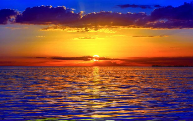 Ocean Sunset Wallpaper HD.
