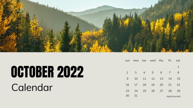 October 2022 Calendar Background.