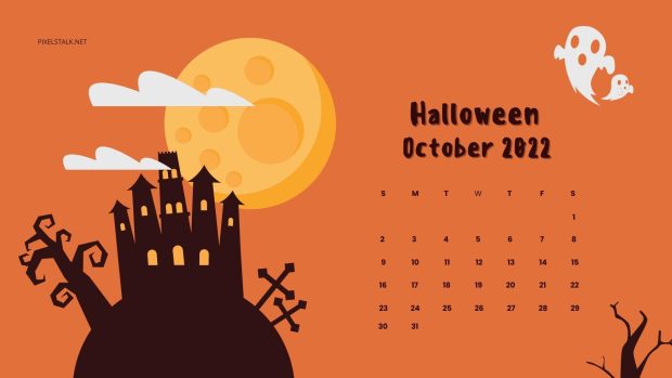 October 2022 Calendar Background Free Download.