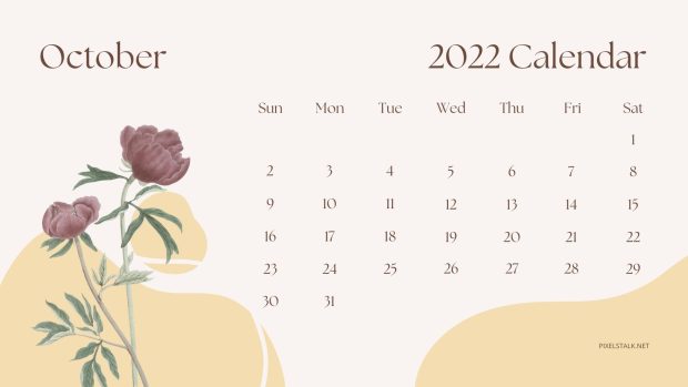 October 2022 Calendar Background HD.