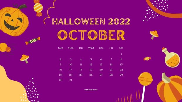 October 2022 Calendar Background High Quality.